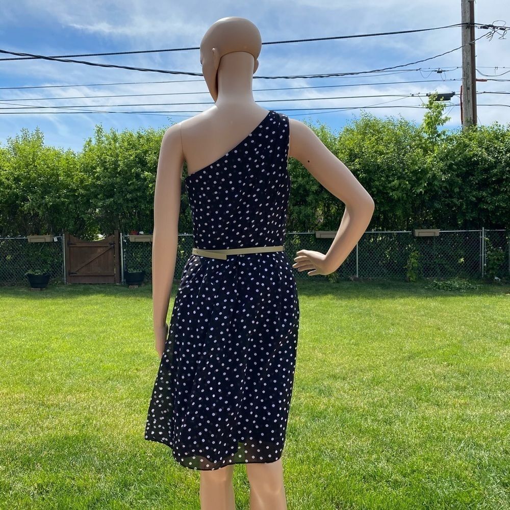 ❤️Last Chance WHBM polka dot print one shoulder dress size 2 - Picture 3 of 9